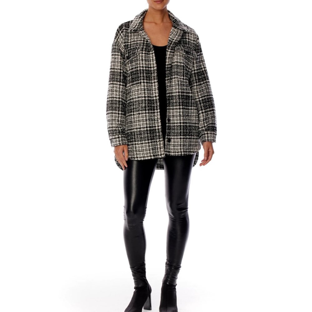 REVOLVE LBLC THE LABEL Pamela Button-Up Plaid Shirt/jacket SZ M